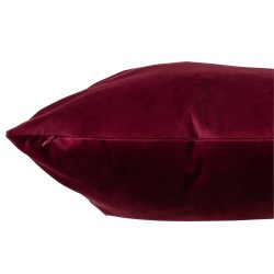 Coussin carré en velours rouge bordeaux 45x45cm