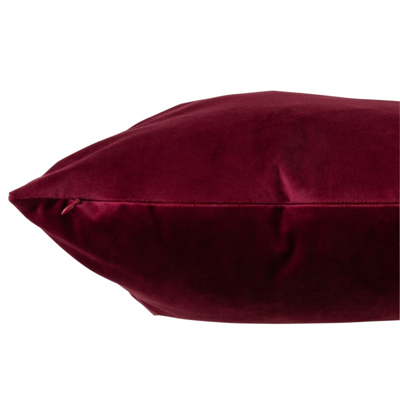 Cuscino quadrato in velluto rosso bordeaux 45x45cm Cuscino quadrato in velluto rosso bordeaux 45x45cm