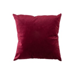 Cuscino quadrato in velluto rosso bordeaux 45x45cm