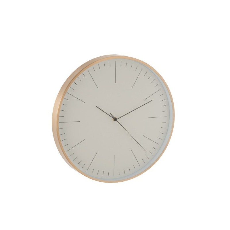 Horloge murale aluminium doré 40 cm