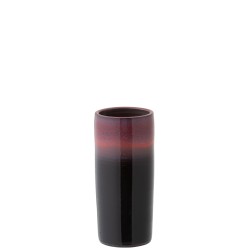 Vase en céramique noir 15.5x15.5x35 cm