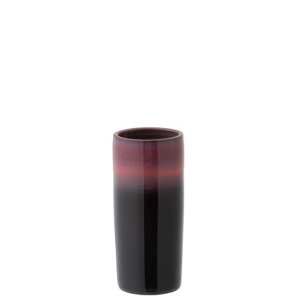 Vase en céramique noir 15.5x15.5x35 cm