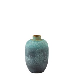 Vase vintage en céramique bleu 33.5x33.5x50.5 cm