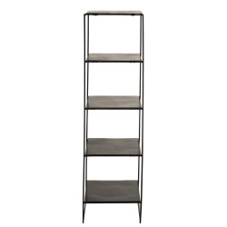 Étagère 5 niveaux en Aluminium Noir 43x40x151cm