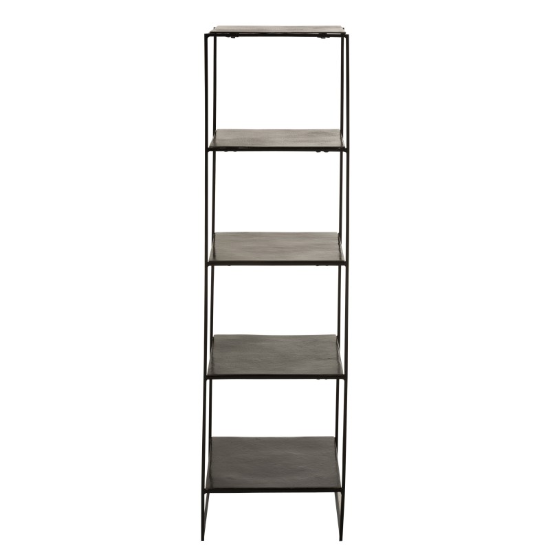 Étagère 5 niveaux en Aluminium Noir 43x40x151cm
