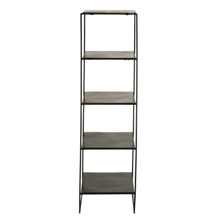 Étagère 5 niveaux en Aluminium Noir 43x40x151cm