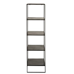 Étagère 5 niveaux en Aluminium Noir 43x40x151cm