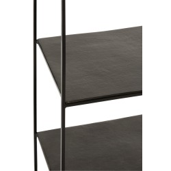 Étagère 5 niveaux en Aluminium Noir 43x40x151cm