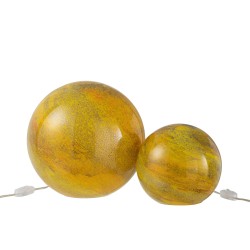 Lámpara de bola de vidrio amarillo para colocar de 29x29x29 cm