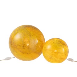 Lámpara de bola de vidrio amarillo para colocar de 29x29x29 cm
