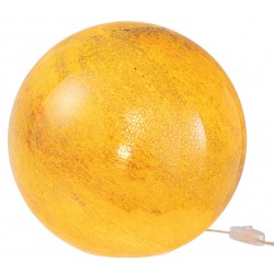 Lampe boule à poser en verre jaune 29x29x29 cm