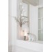 Branche de pompons en plastique blanc 28x6x113 cm