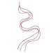 Suspension de perles strass en plastique rouge 1.5x0.1x90 cm Suspension de perles strass en plastique rouge 1.5x0.1x90 cm