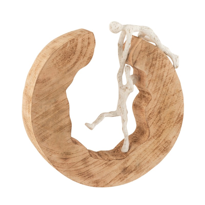 Figura pareja escalando madera de mango/aluminio natural/blanco Alt. 28