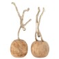 Figura boca abajo con pie aluminio/madera de mango natural/plata surtido de 2 Alt. 30 cm Figura boca abajo con pie aluminio/madera de mango natural/plata surtido de 2 Alt. 30 cm