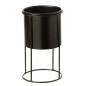 Macetero de pie de metal negro 11x11x19cm Macetero de pie de metal negro 11x11x19cm