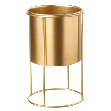 MACETA + PIE METAL ORO MEDIUM