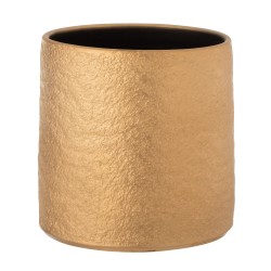 Maceta gatsby cerámica oro Alt. 25 cm