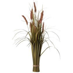 Fagot d’herbes avec graminées en plastique marron et vert 12x12x84 cm