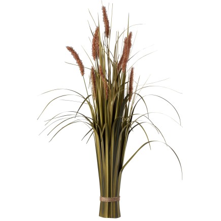 Fagot d’herbes avec graminées en plastique marron et vert 12x12x84 cm