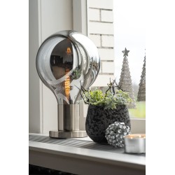 Sapin de Noël décoratif en métal blanc pailleté avec étoile au sommet