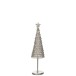 Sapin de Noël décoratif en métal blanc pailleté avec étoile au sommet