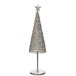SAPIN DE NOEL ROND PAILLETTES METAL ARGENT LARGE