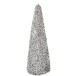 Cône de Noël enneigé en bois marron 24x24x65 cm Cône de Noël enneigé en bois marron 24x24x65 cm