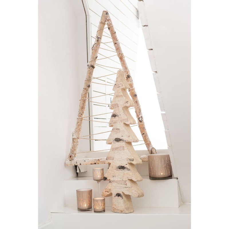 SAPIN DE NOEL TRIANGLE BRANCHES BOIS BLANC LARGE