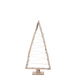 SAPIN DE NOEL TRIANGLE BRANCHES BOIS BLANC LARGE