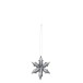 Flocon de neige suspendu en verre transparent 7x1x8 cm