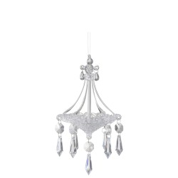 Lustre suspendus en verre transparent 12x12x22cm