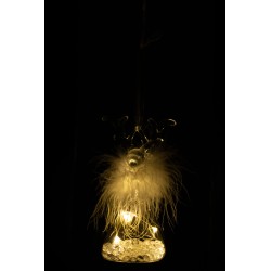 Boule de Noël en verre transparent 6.5x6.5x14 cm