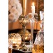 BOUGEOIR PERLES VERRE TRANSPARENT 32 cm