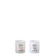 Set de 2 photophores en verre blanc 7x7x8 cm Set de 2 photophores en verre blanc 7x7x8 cm