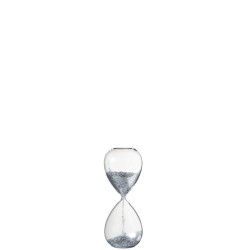 SABLIER PERLES VERRE ARGENT EXTRA SMALL