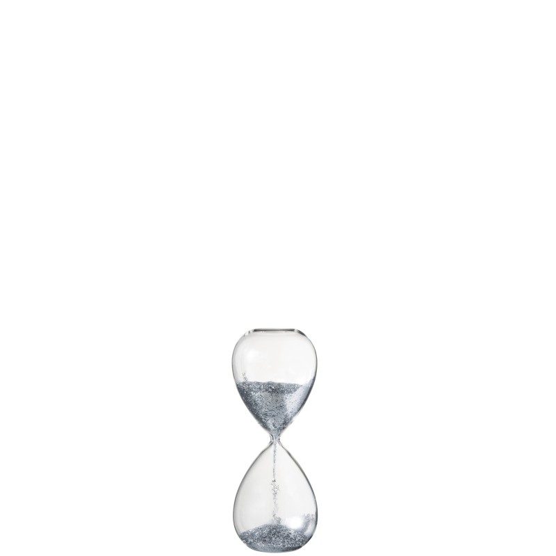 SABLIER PERLES VERRE ARGENT EXTRA SMALL