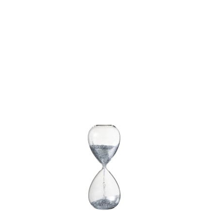 SABLIER PERLES VERRE ARGENT EXTRA SMALL