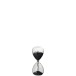 Sablier verre paillettes noir 16cm