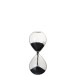RELOJ DE ARENA PERLAS VIDRIO NEGRO MEDIUM