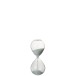 Sablier en verre paillettes blanc 20 cm Sablier en verre paillettes blanc 20 cm