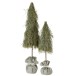 Sapin de Noël artificiel socle jute en bois vert 15x15x67 cm Sapin de Noël artificiel socle jute en bois vert 15x15x67 cm