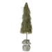 Sapin de Noël artificiel socle jute en bois vert 15x15x67 cm Sapin de Noël artificiel socle jute en bois vert 15x15x67 cm