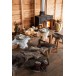 Set de 2 élans debout en bois marron 18.5x19.5x42.5 cm Set de 2 élans debout en bois marron 18.5x19.5x42.5 cm