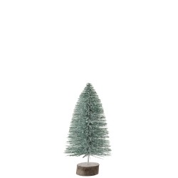 Sapin de Noël artificiel en plastique vert 15x15x30 cm