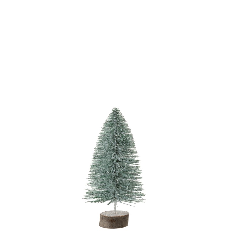 Sapin de Noël artificiel en plastique vert 15x15x30 cm