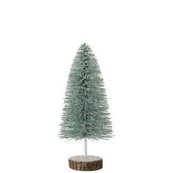 Sapin de Noël artificiel en plastique vert 16x16x38 cm