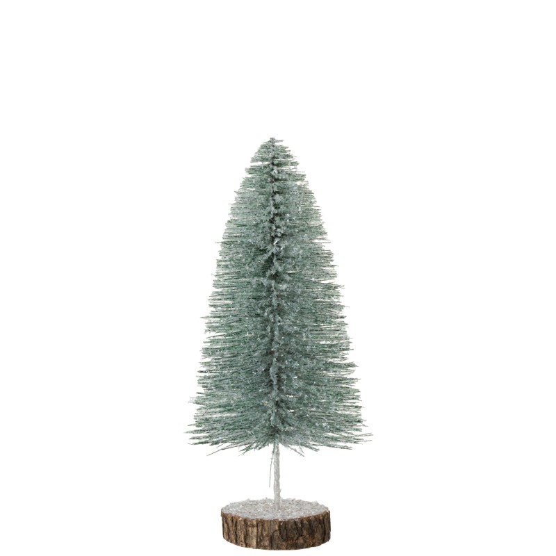 Sapin de Noël artificiel en plastique vert 16x16x38 cm