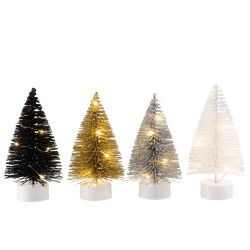 12 árboles de Navidad decorativos multicolores de 14 cm de altura