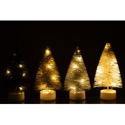 12 árboles de Navidad decorativos multicolores de 14 cm de altura